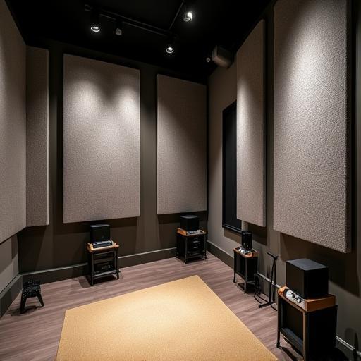 Acoustic panels in listening room